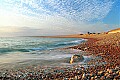 'Chesil Beach - blue sky' - click here to see an enlargement of this landscape photograph